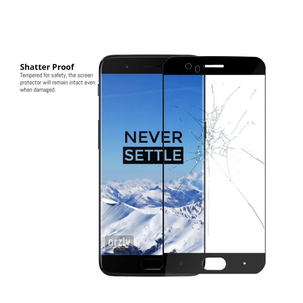 Orzly OnePlus 5 Temperli Cam Ekran Koruyucu (2 Adet/Siyah)
