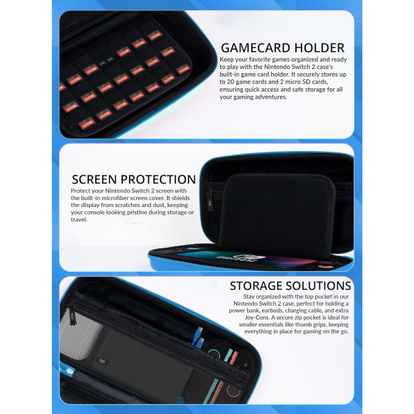 Orzly Nintendo Switch 2 Uyumlu anta-Blue