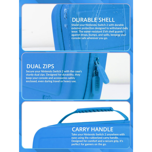Orzly Nintendo Switch 2 Uyumlu anta-Blue
