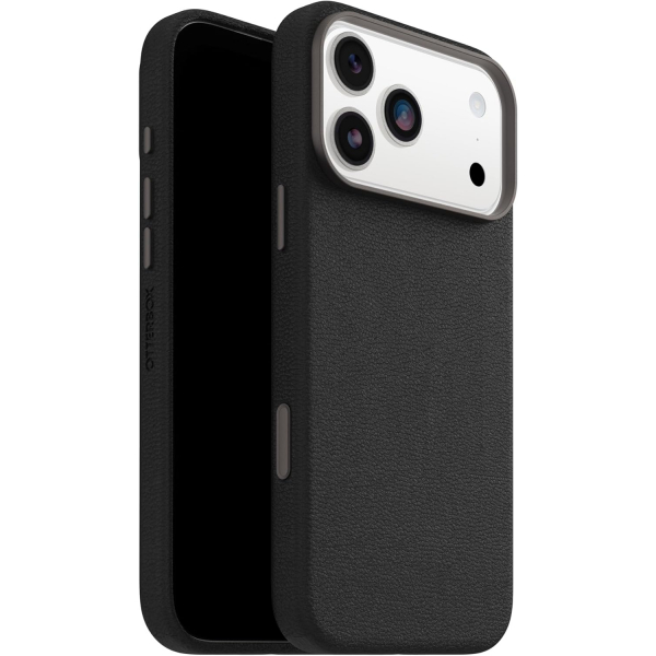 OtterBox iPhone 17 Pro Max Symmetry Cactus Deri Klf -Noir Ash Black