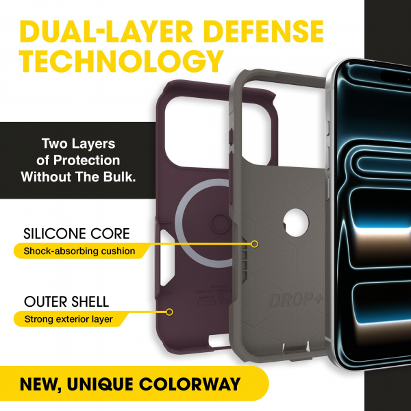 OtterBox Commuter iPhone 18 Pro MagSafe Uyumlu K�l�f-Purple/Grey