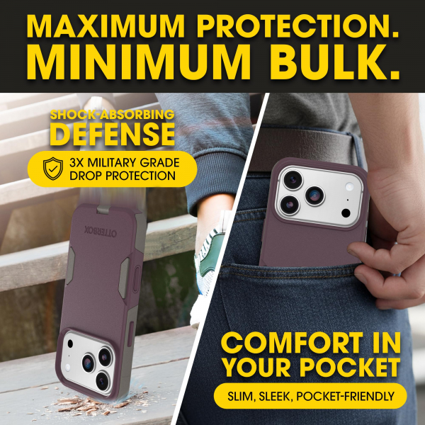 OtterBox Commuter iPhone 18 Pro MagSafe Uyumlu K�l�f-Purple/Grey