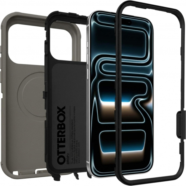 OtterBox Defender Pro Serisi iPhone 18 Pro Max K�l�f-Grey/Black