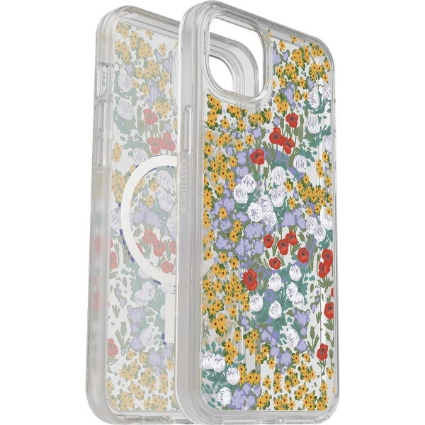 OtterBox Symmetry Clear iPhone 14 Plus MagSafe Klf -Flower Fields