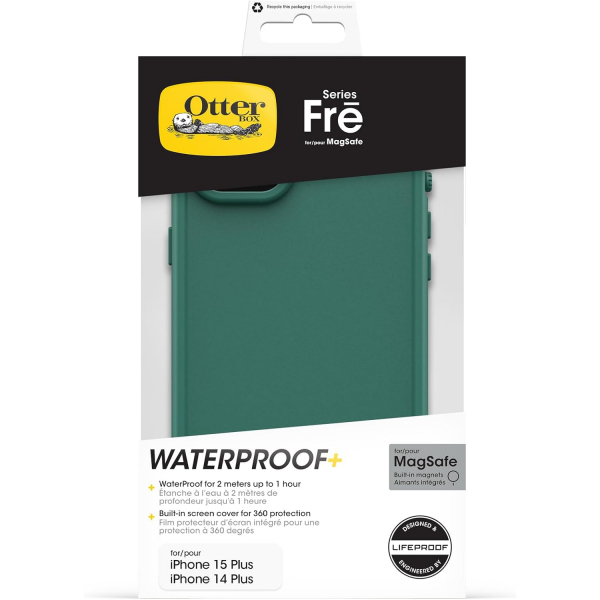 OtterBox iPhone 14 Plus/15 Plus FRE Su Geirmez Klf-Green