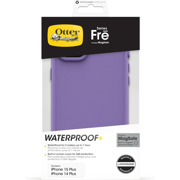 OtterBox iPhone 14 Plus/15 Plus FRE Su Geirmez Klf-Purple