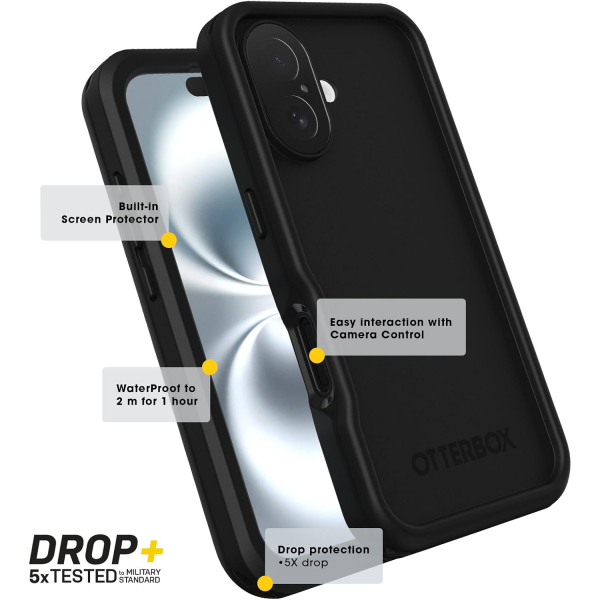 OtterBox iPhone 16 FRE Su Geirmez Klf-Purple