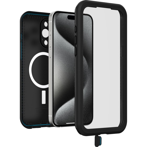 OtterBox iPhone 15 Pro Max FRE Su Geirmez Klf-Black