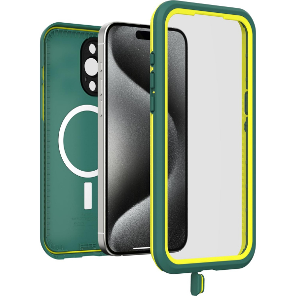 OtterBox iPhone 15 Pro Max FRE Su Geirmez Klf-Green