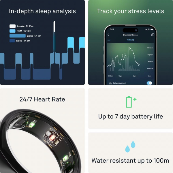 Oura Ri ng Gen3 Heritage Akll Yzk(Black)-10