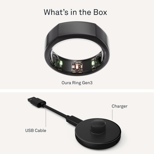 Oura Ri ng Gen3 Heritage Akll Yzk(Stealth)-13