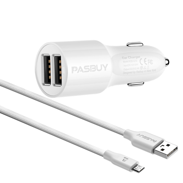 PASBUY Ara arj Cihaz/rgl Mikro USB to USB Kablo-White