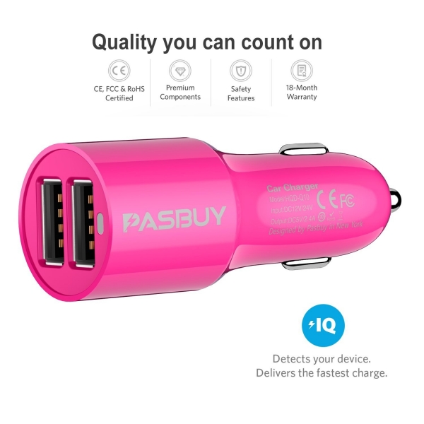 PASBUY Ara arj Cihaz/rgl Mikro USB to USB Kablo-Pink