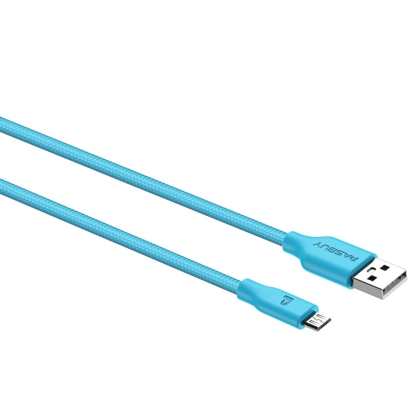 PASBUY Mikro USB Hzl arj Kablosu (2 Adet)-Blue