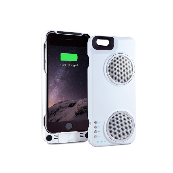 PERI Hoparlr/ iPhone 6/6S Bataryal Klf (2900 mAh)-White