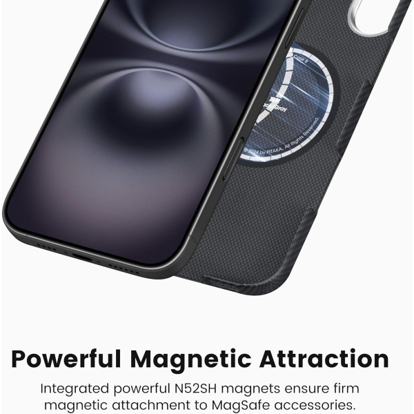 PITAKA  Apple iPhone 16 Plus Aramid Fiber Klf -Black Grey
