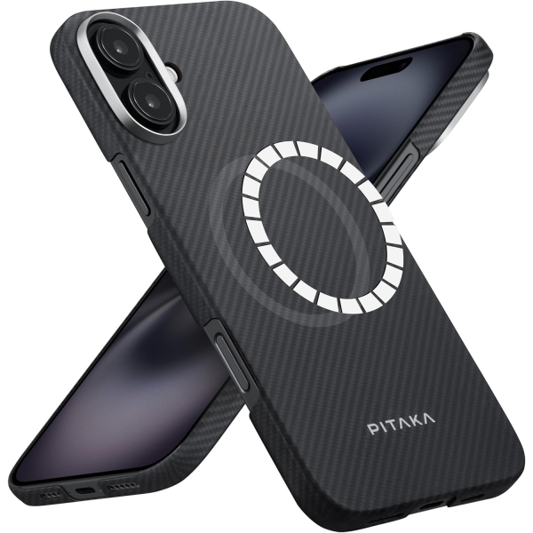 PITAKA  Apple iPhone 16 Plus Aramid Fiber Klf -Black Grey