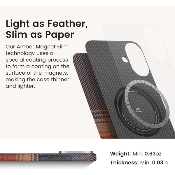 PITAKA  Apple iPhone 16 Plus Aramid Fiber Klf -Sunset