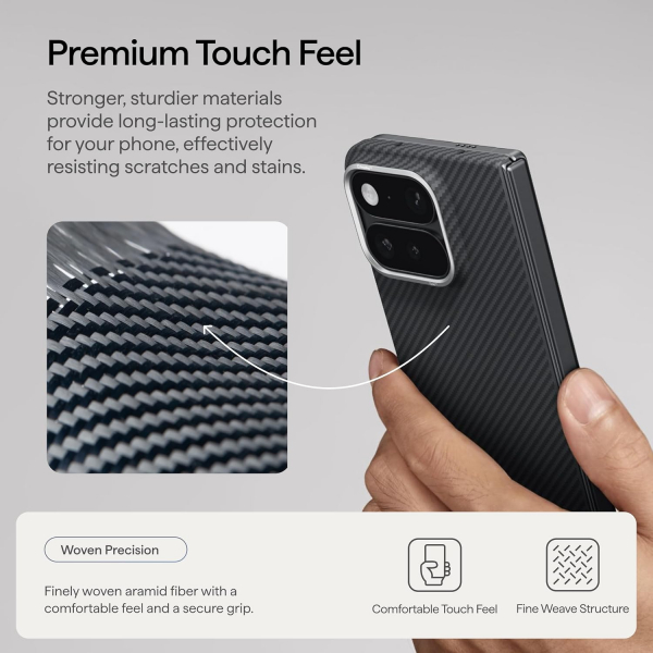 PITAKA Google Pixel 11 Pro Fold Ultra �nce K�l�f-Black Grey