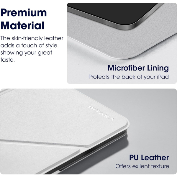 PITAKA Manyetik iPad Air Klf (13 in)-White