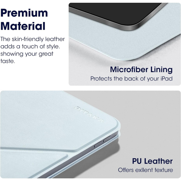 PITAKA Manyetik iPad Air Klf (13 in)-Light Blue