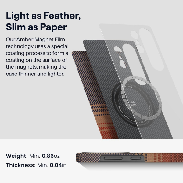 PITAKA Samsung Galaxy S25 Ultra Aramid Fiber K�l�f -Sunset 