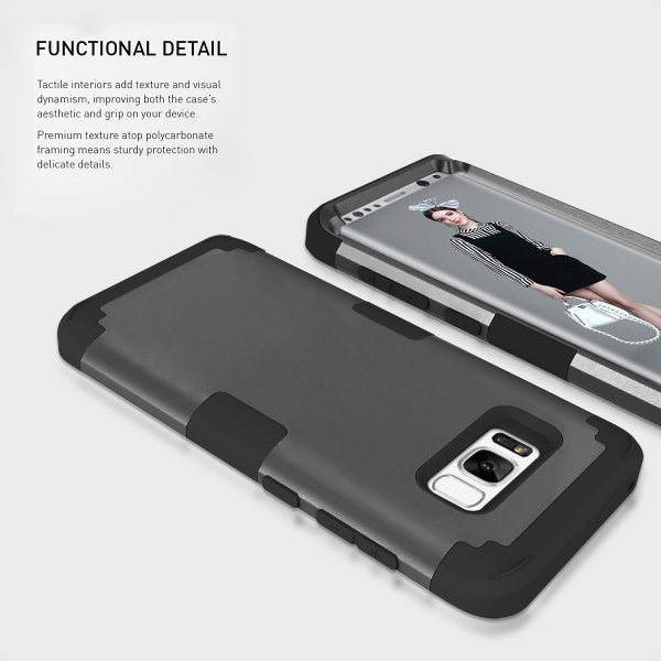 PIXIU Samsung Galaxy S8 Soft Silikon K�l�f-Black