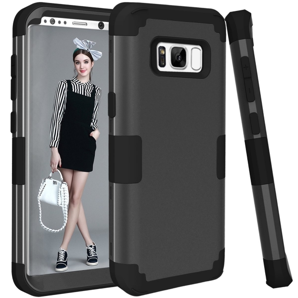 PIXIU Samsung Galaxy S8 Soft Silikon K�l�f-Black