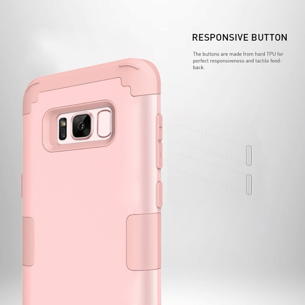 PIXIU Samsung Galaxy S8 Soft Silikon K�l�f-Rose Gold 