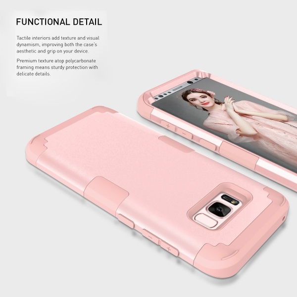 PIXIU Samsung Galaxy S8 Soft Silikon K�l�f-Rose Gold 