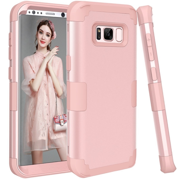PIXIU Samsung Galaxy S8 Soft Silikon K�l�f-Rose Gold 