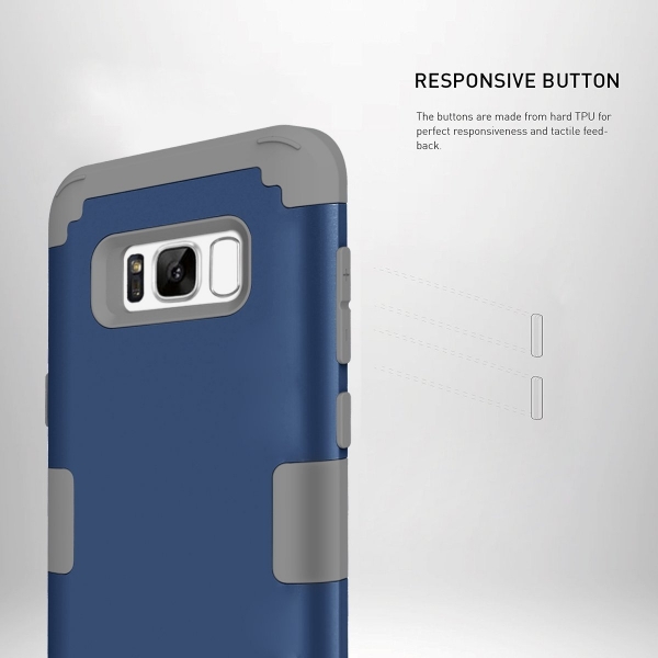 PIXIU Samsung Galaxy S8 Soft Silikon K�l�f-Navy Grey