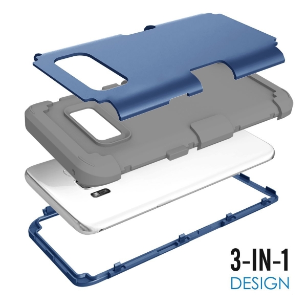 PIXIU Samsung Galaxy S8 Soft Silikon K�l�f-Navy Grey