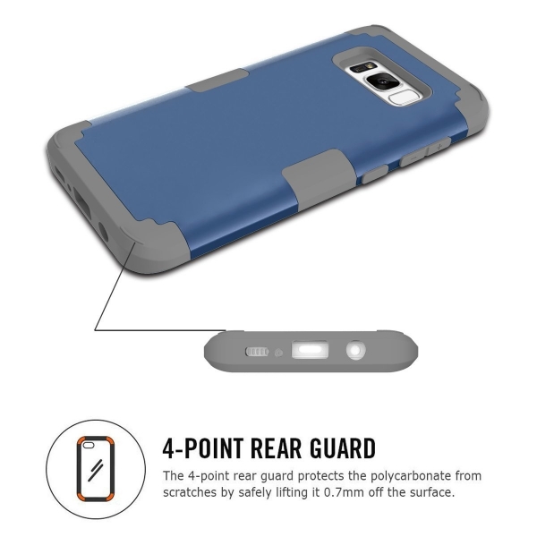 PIXIU Samsung Galaxy S8 Soft Silikon K�l�f-Navy Grey