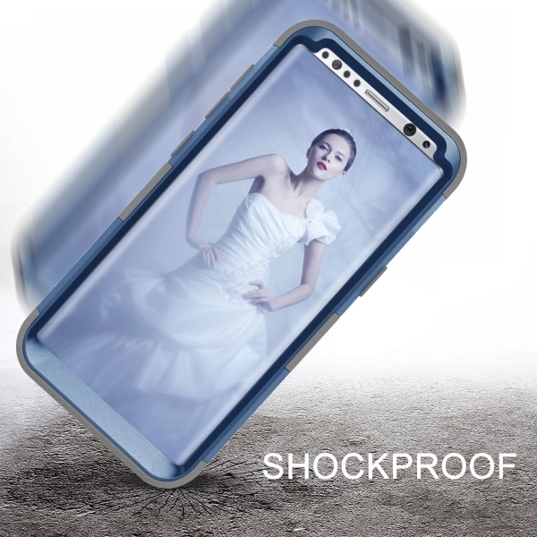 PIXIU Samsung Galaxy S8 Soft Silikon K�l�f-Navy Grey