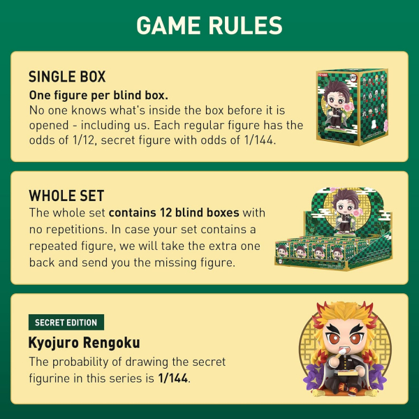 POP MART Kimetsu Koleksiyon Aksiyon Figr(10 cm)