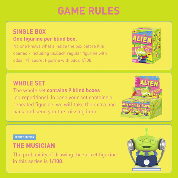 POP MART Alien Koleksiyon Aksiyon Figr(10 cm)