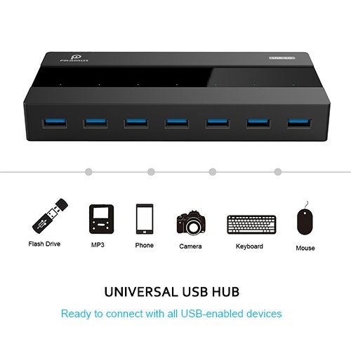 POWERILLEX USB 3.0 7 Balantl Hub Adaptr