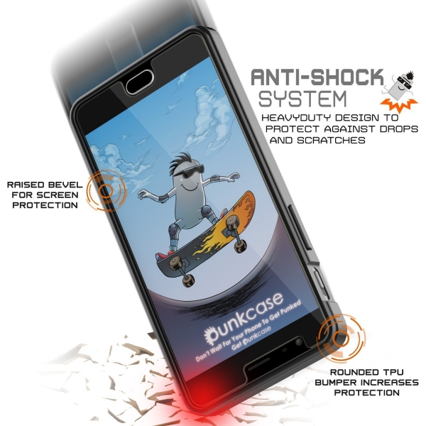 PUNKcase OnePlus 3T LUCID 2.0 Serisi Kapak Klf (MIL-STD-810G)-Black