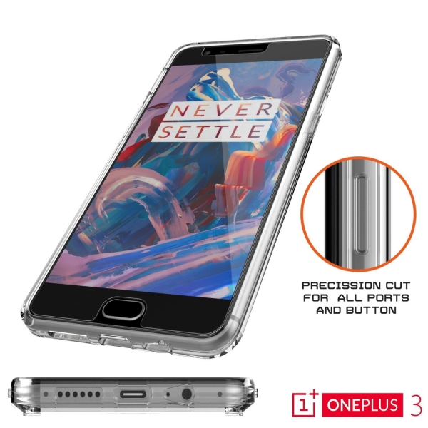 PUNKcase OnePlus 3T LUCID 2.0 Serisi Kapak Klf (MIL-STD-810G)-Clear