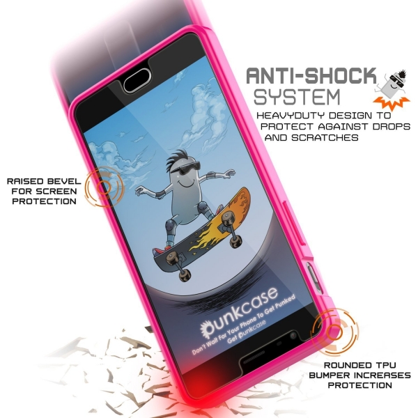 PUNKcase OnePlus 3T LUCID 2.0 Serisi Kapak Klf (MIL-STD-810G)-Pink