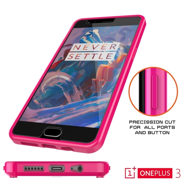 PUNKcase OnePlus 3T LUCID 2.0 Serisi Kapak Klf (MIL-STD-810G)-Pink