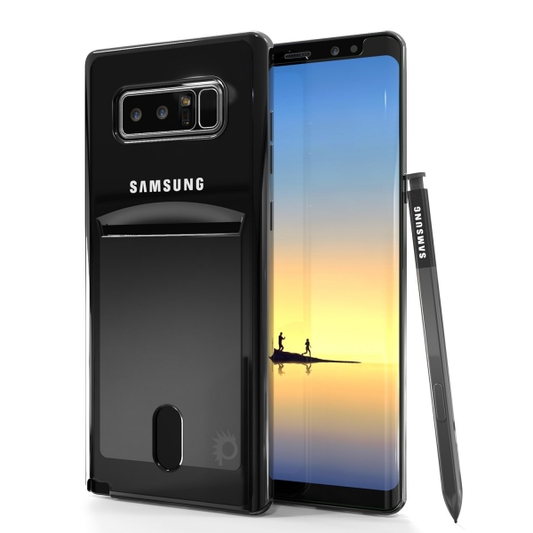 PUNKcase Samsung Note 8 Lucid Serisi Kartlkl Klf (MIL-STD-810G)-Black