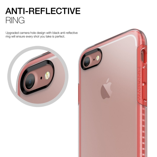 Patchworks iPhone 7 Klf (Mil-STD-810G)-Red Clear