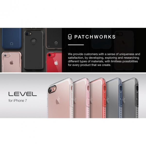Patchworks iPhone 7 Klf (Mil-STD-810G)-Red Clear