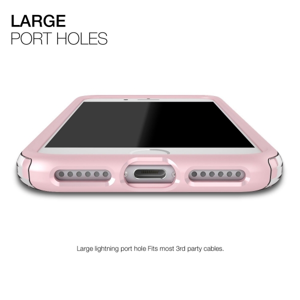 Patchworks iPhone 7 Klf (Mil-STD-810G)-Pink Clear