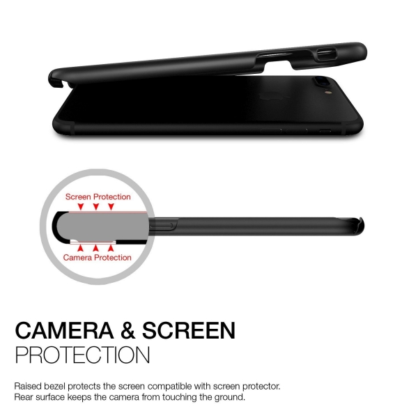 Patchworks iPhone 7 Plus Thin Fit Hard K�l�f-Matte Black