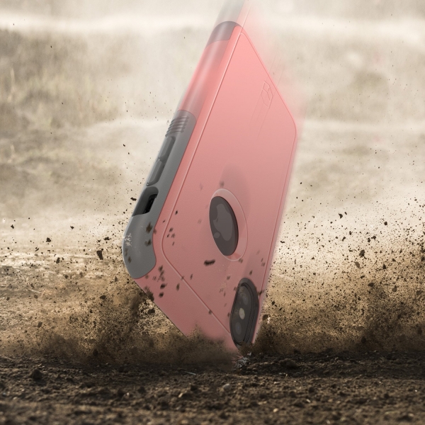 Patchworks Apple iPhone X Aegis Serisi Klf-Pink Grey