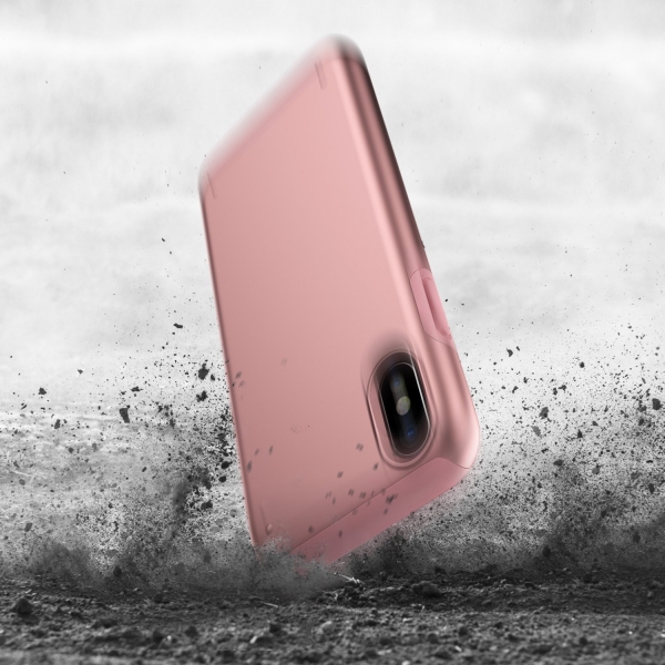Patchworks Apple iPhone X Chroma Serisi Klf (MIL-STD-810G)-Pink