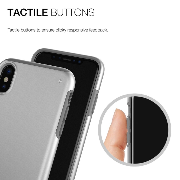 Patchworks Apple iPhone X Chroma Serisi Klf (MIL-STD-810G)-Silver